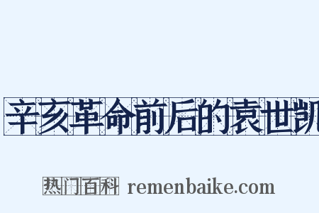 辛亥革命前后的袁世凯是什么意思的图片